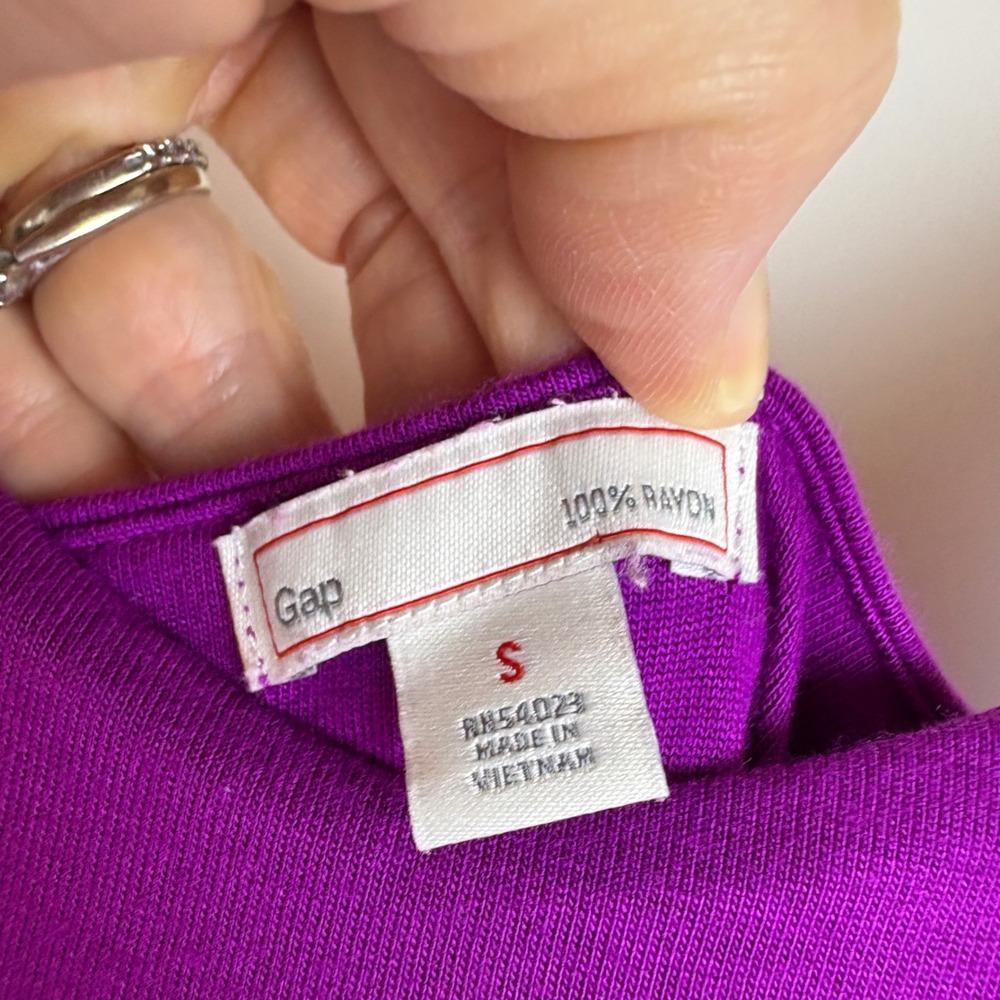 Gap Womens Purple Rayon Maxi Dress Sleeveless Elastic Waist Size S RN54023 - Picture 7 of 7